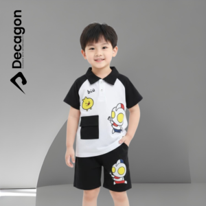 Kids Premium PK Polo Set | BUI Print-Black