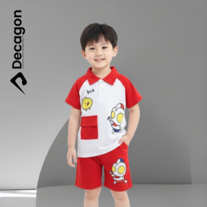 Kids Premium PK Polo Set | BUI Print-Red