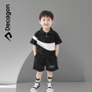 Kids Premium PK Polo Set | NIKE Print-Black