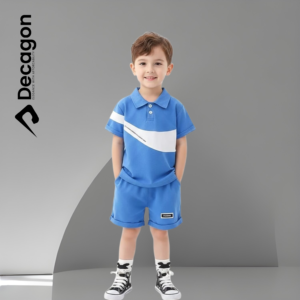 Kids Premium PK Polo Set | NIKE Print-Mid Blue