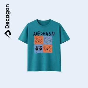 Decagon Kids DTF Printed T-shirt | Teal