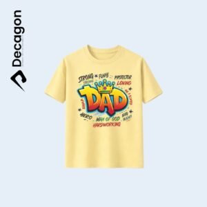 Decagon Kids DTF Printed T-shirt | Yellow