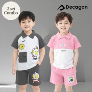2 Set Combo Kids Premium PK Polo Set | C1