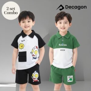 2 Set Combo Kids Premium PK Polo Set | C6