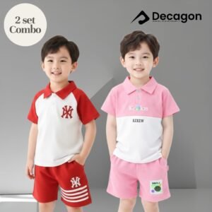 2 Set Combo Kids Premium PK Polo Set | C10