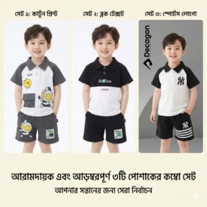 3 Set Combo Kids Premium PK Polo Set | C1