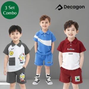 3 Set Combo Kids Premium PK Polo Set | C4