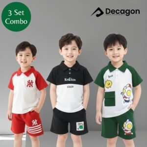 3 Set Combo Kids Premium PK Polo Set | C3