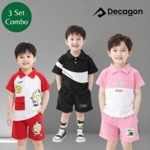 3 Set Combo Kids Premium PK Polo Set | C1