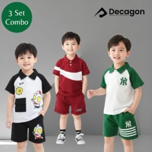 3 Set Combo Kids Premium PK Polo Set | C5