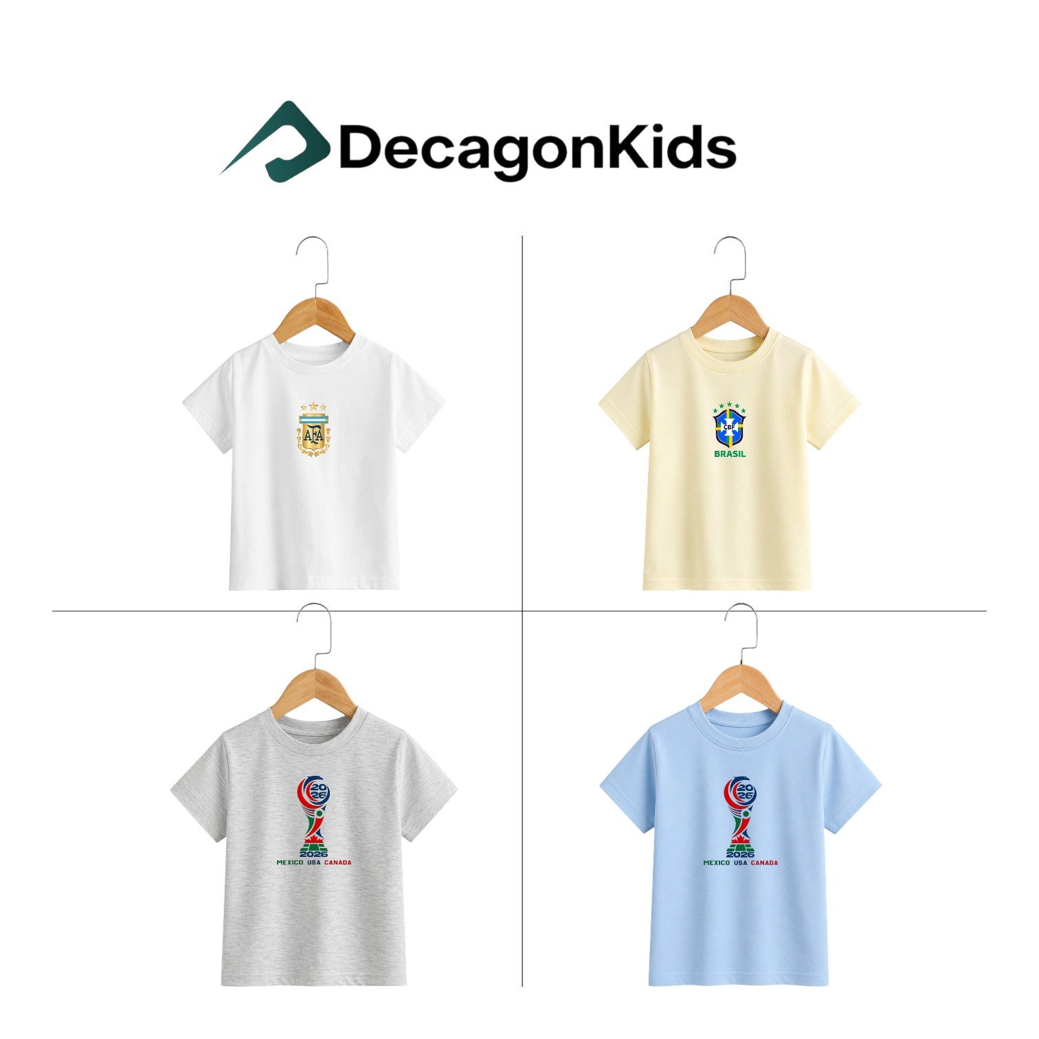 4 Pcs Combo_ FIFA World Cup 2026 Kids Collection | DTF Printed T-shirt | C10