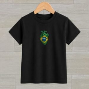 Brazil Heart World Cup 2026 Kids Collection | DTF Printed T-shirt | S508