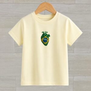 Brazil Heart World Cup 2026 Kids Collection | DTF Printed T-shirt | S507