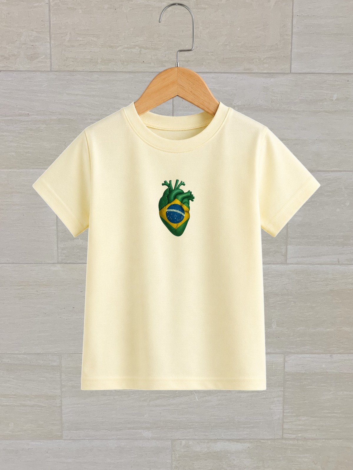 Brazil Heart World Cup 2026 Kids Collection | DTF Printed T-shirt | S507