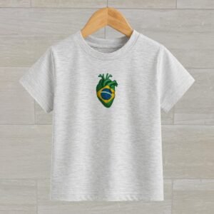 Brazil Heart World Cup 2026 Kids Collection | DTF Printed T-shirt | S506