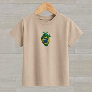 Brazil Heart World Cup 2026 Kids Collection | DTF Printed T-shirt | S505