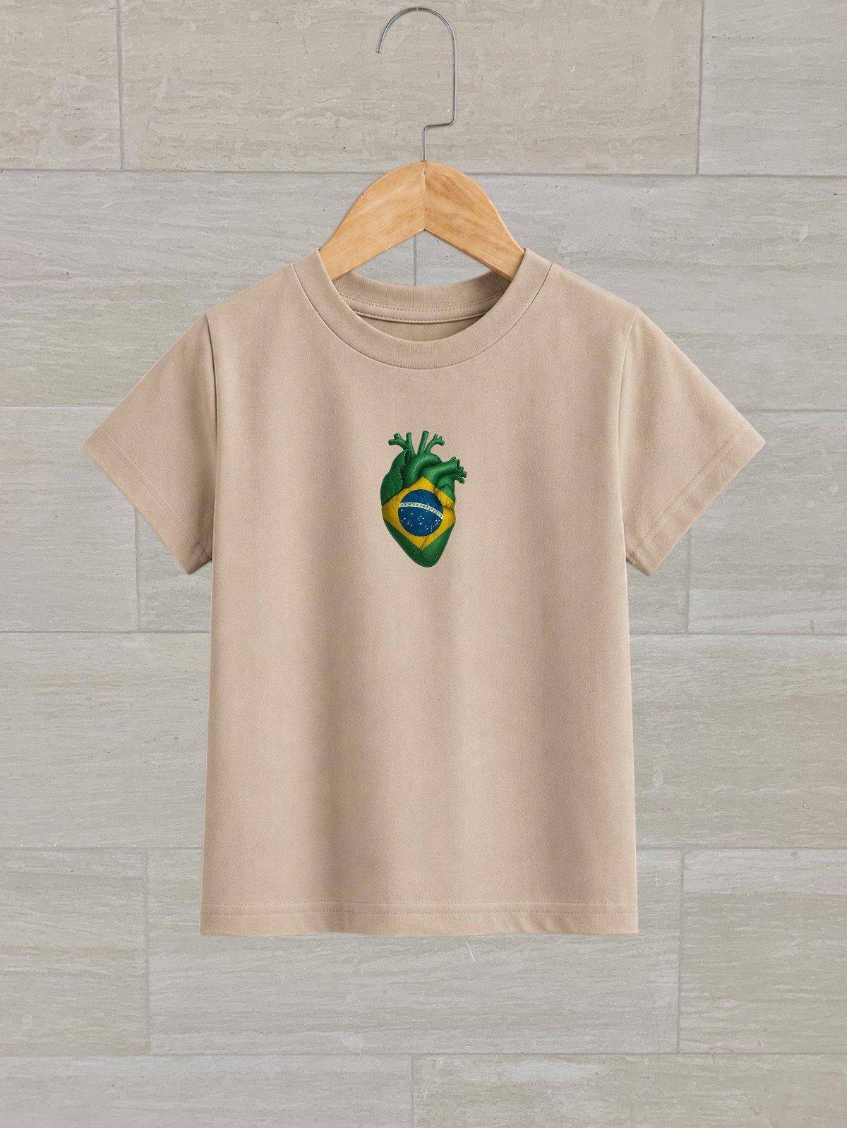 Brazil Heart World Cup 2026 Kids Collection | DTF Printed T-shirt | S505