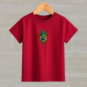 Brazil Heart World Cup 2026 Kids Collection | DTF Printed T-shirt | S504