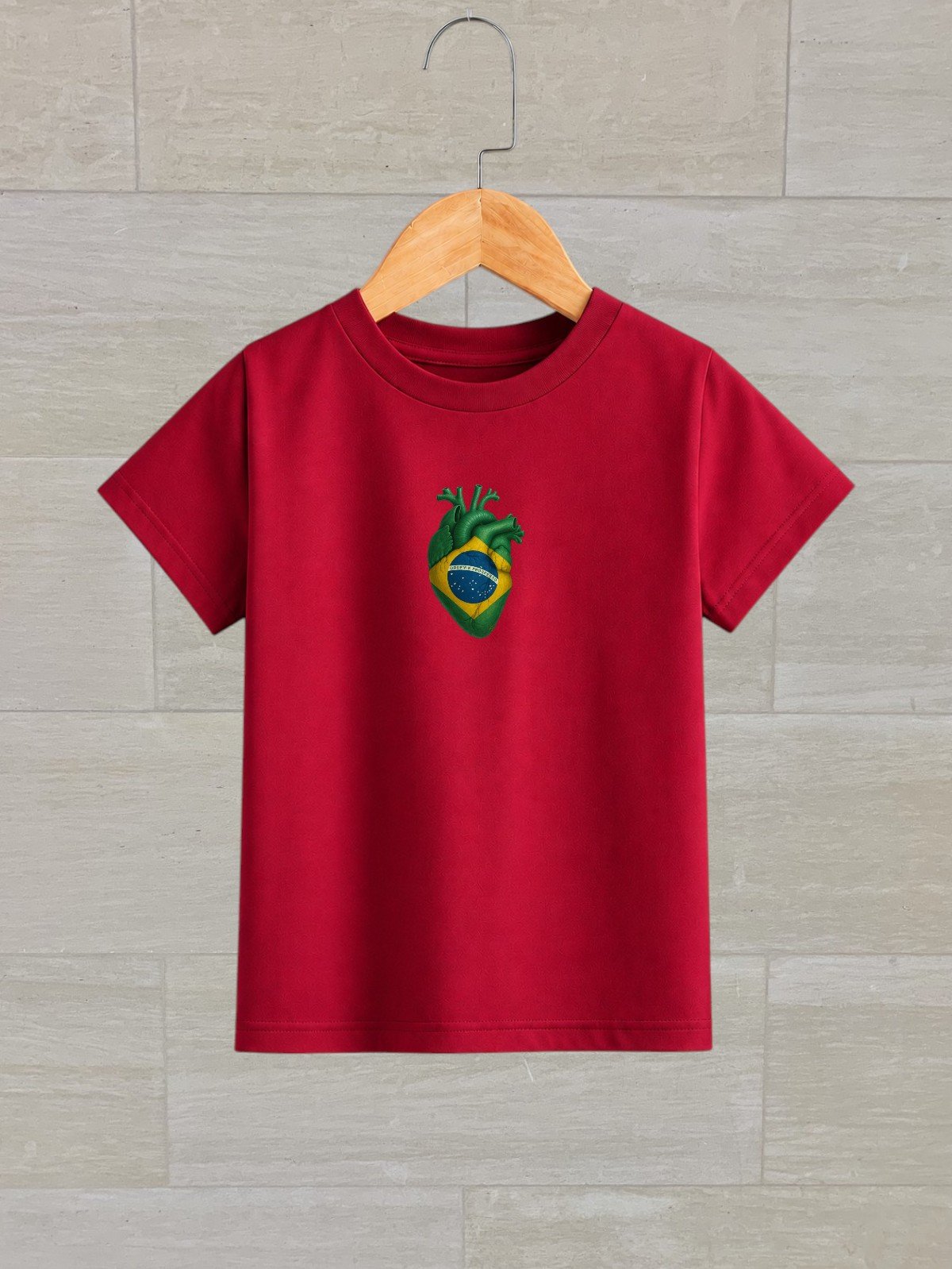 Brazil Heart World Cup 2026 Kids Collection | DTF Printed T-shirt | S504