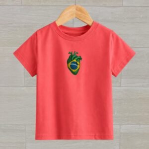 Brazil Heart World Cup 2026 Kids Collection | DTF Printed T-shirt | S502