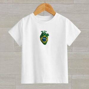 Brazil Heart World Cup 2026 Kids Collection | DTF Printed T-shirt | S501