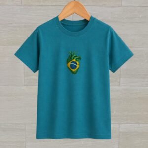 Brazil Heart World Cup 2026 Kids Collection | DTF Printed T-shirt | S510