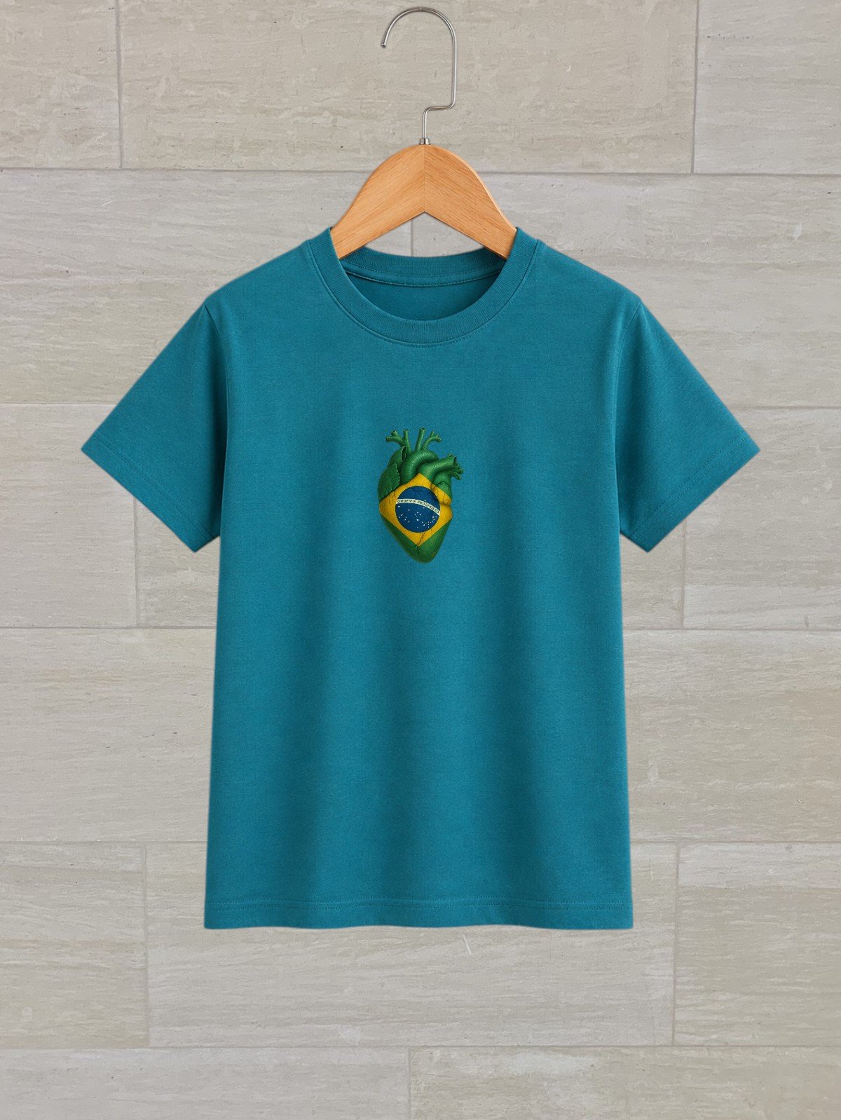 Brazil Heart World Cup 2026 Kids Collection | DTF Printed T-shirt | S510