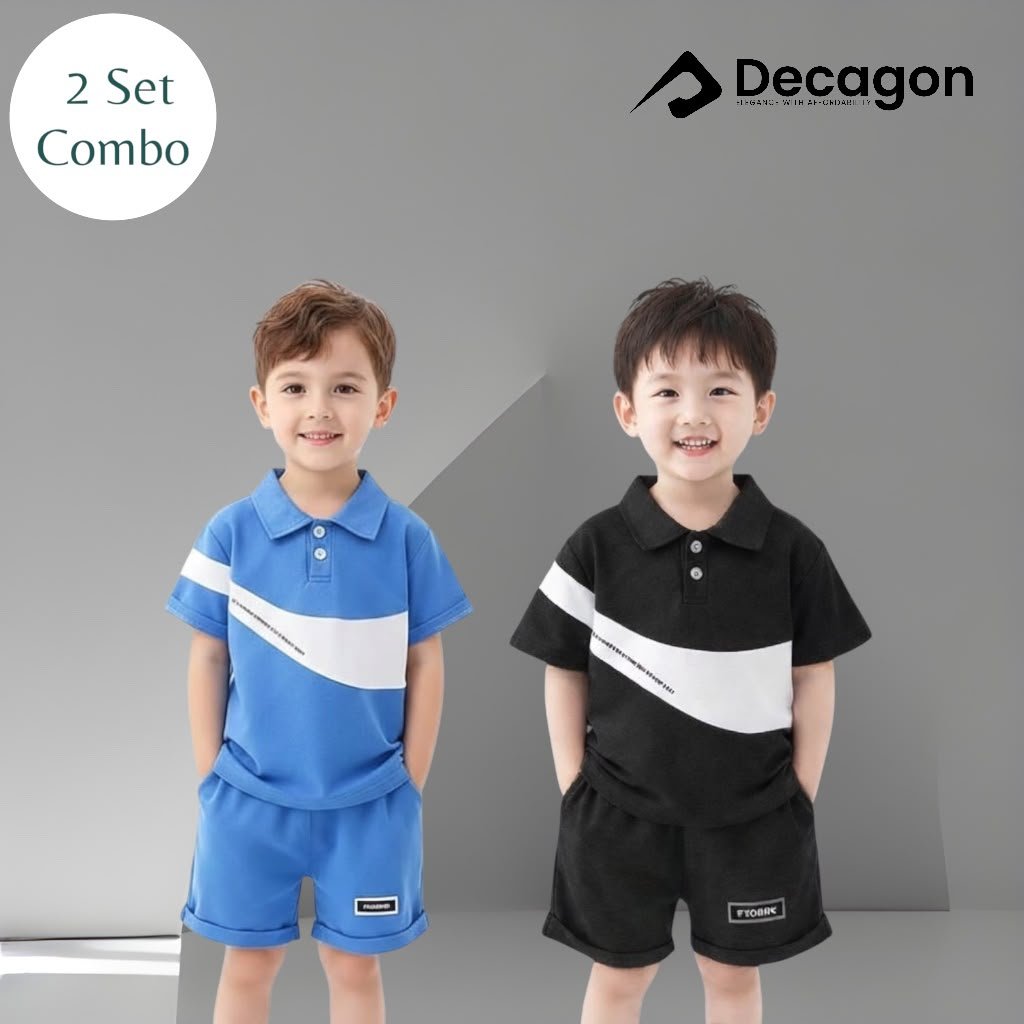 2 Set Combo_Kids Premium PK Polo Set | PSC13