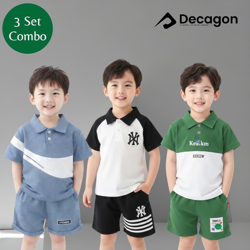 3 Set Combo_Kids Premium PK Polo Set | PSC2