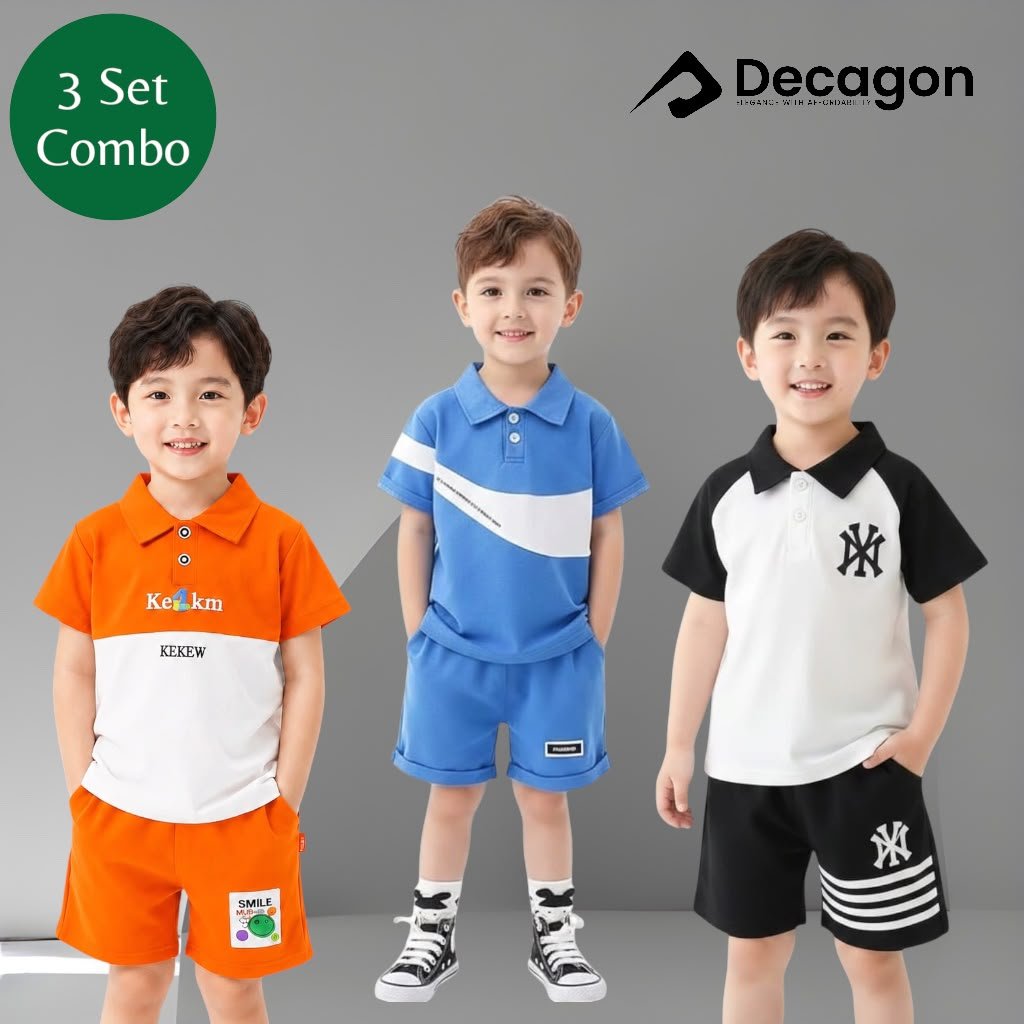 3 Set Combo_Kids Premium PK Polo Set | PSC4