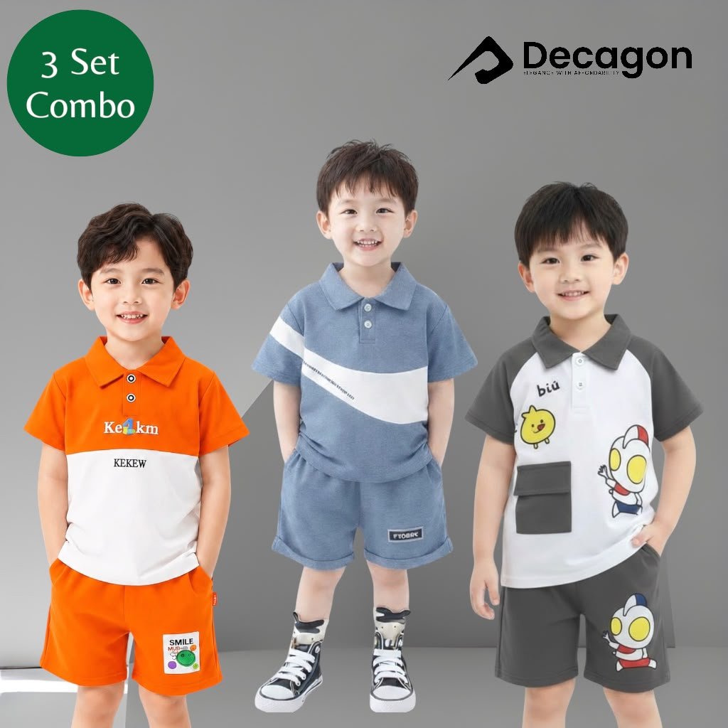 3 Set Combo_Kids Premium PK Polo Set | PSC7